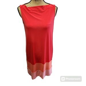 The Limited Colorblock Minimalist Shift Dress Wmns SZ Small 60s Bold Liquid Knit